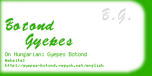 botond gyepes business card